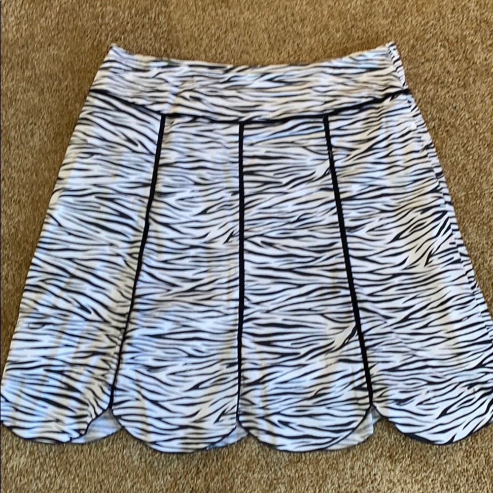 White House Black Market WHBM Zebra Skirt Size 14